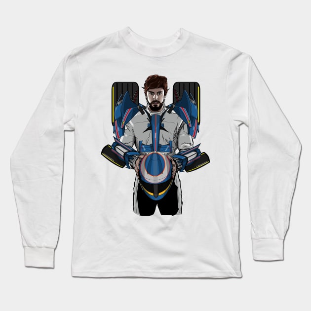 Alonso Mechformer Racing Driver Long Sleeve T-Shirt by akyanyme